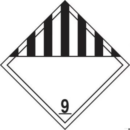 Accuform DOT PLACARD HAZARD CLASS 9  MPL901VP50 MPL901VP50